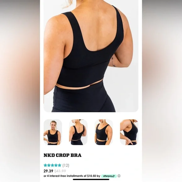 Curvesncombatboots NKD Crop Bra black small - Picture 3 of 4